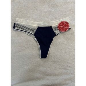 Shalese Navy and White Lace Trim Panties